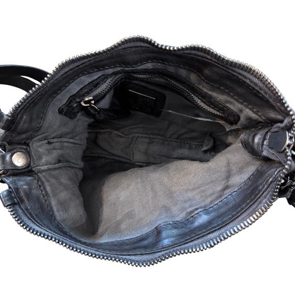 Black Campomaggi Leather Studded Cross-Body Bag - Picture 3 of 3